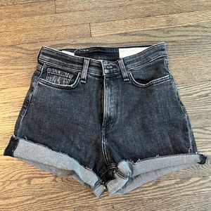 Rag & bone washed black Nina high rise short